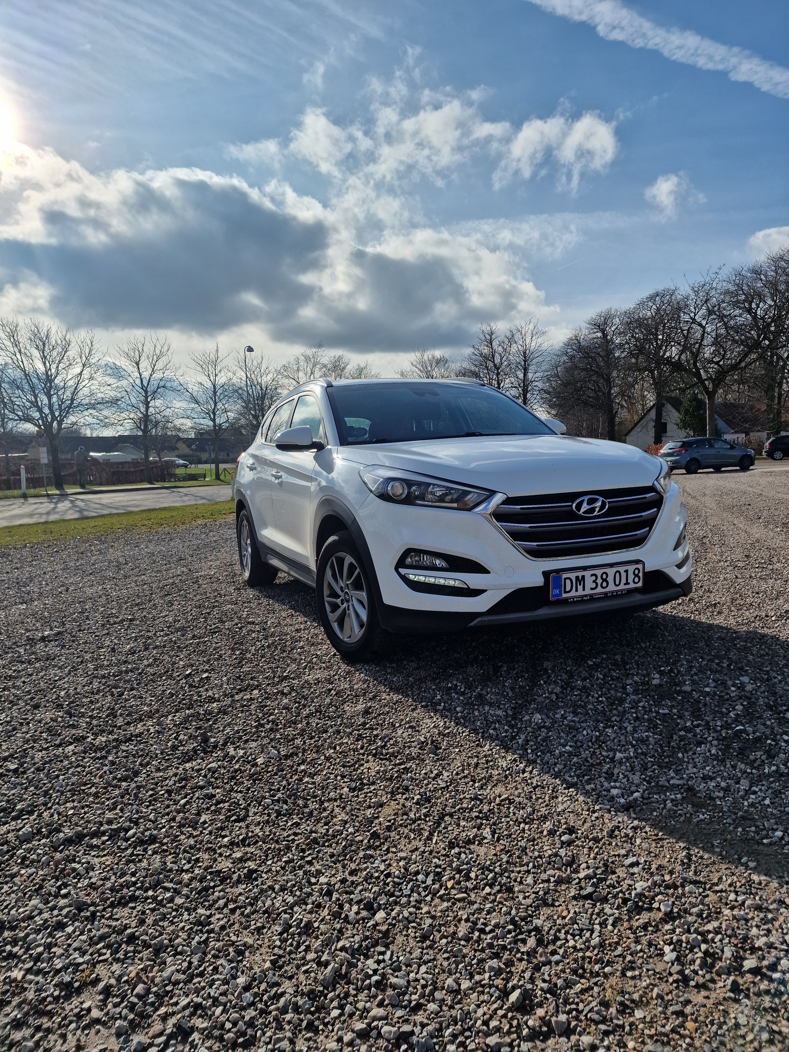 Hvid Hyundai Tucson fra 2017