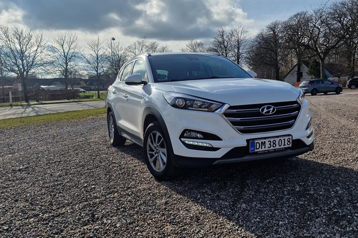 Hvid Hyundai Tucson fra 2017