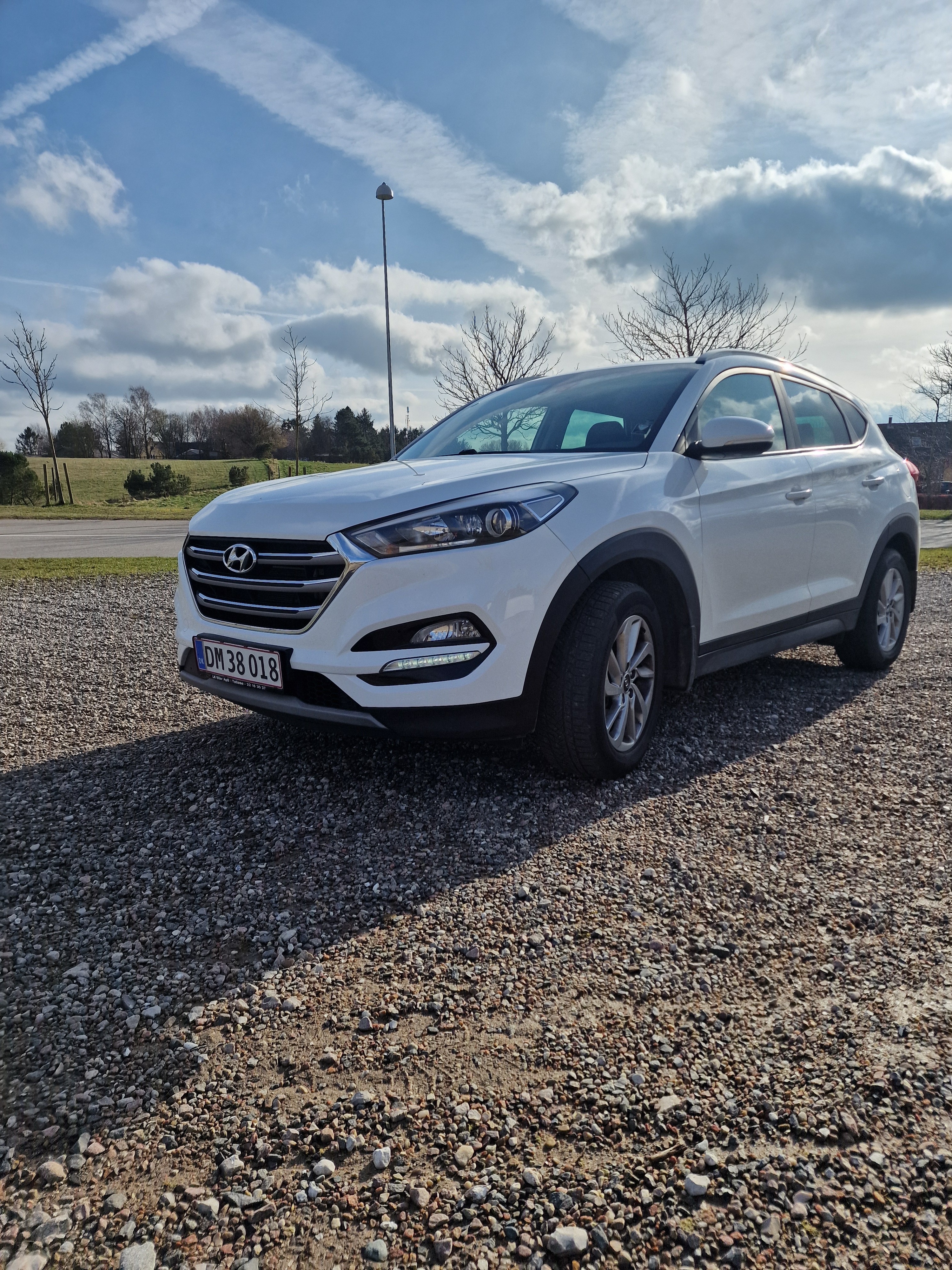 Hvid Hyundai Tucson fra 2017