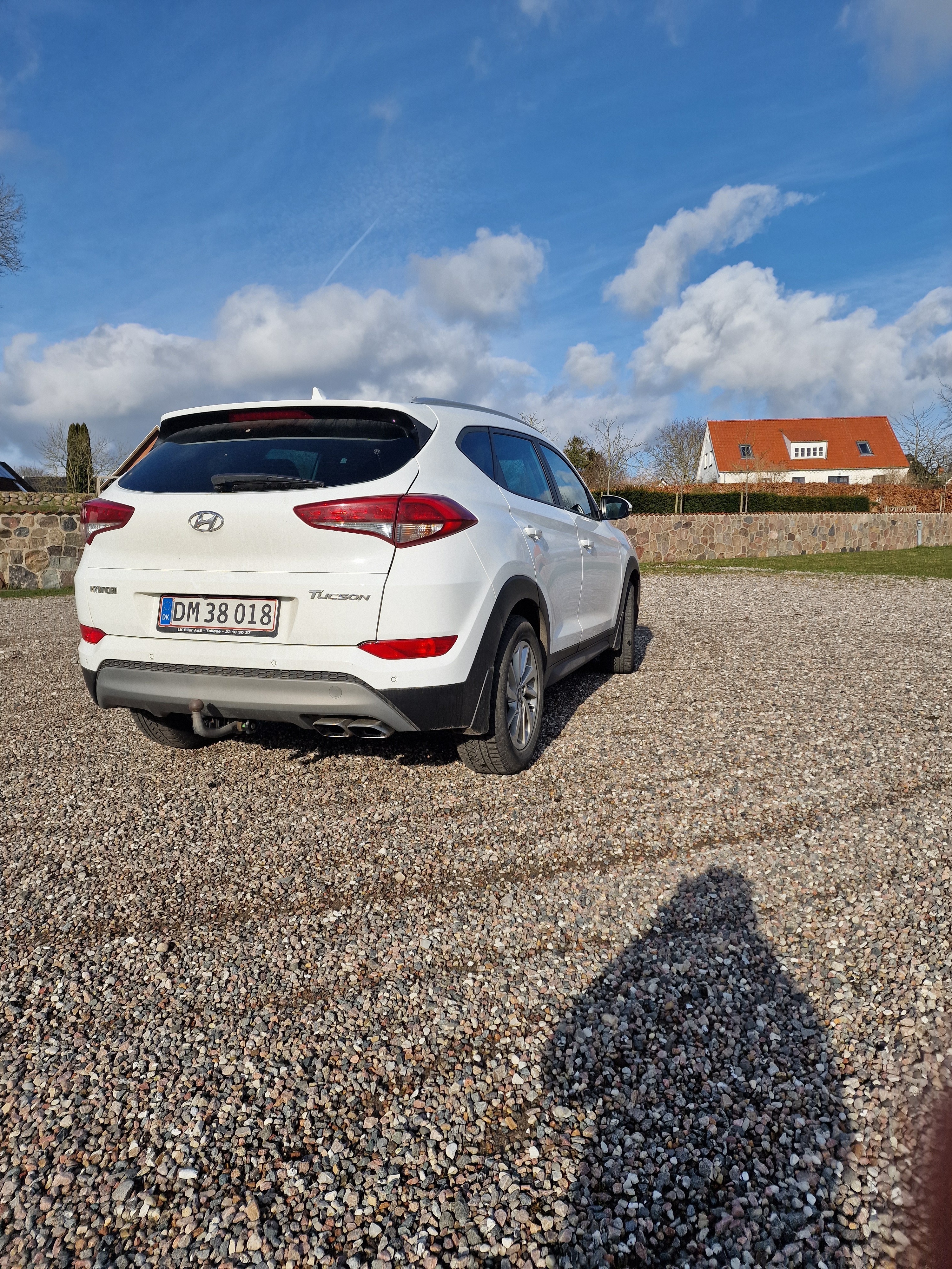 Hvid Hyundai Tucson fra 2017