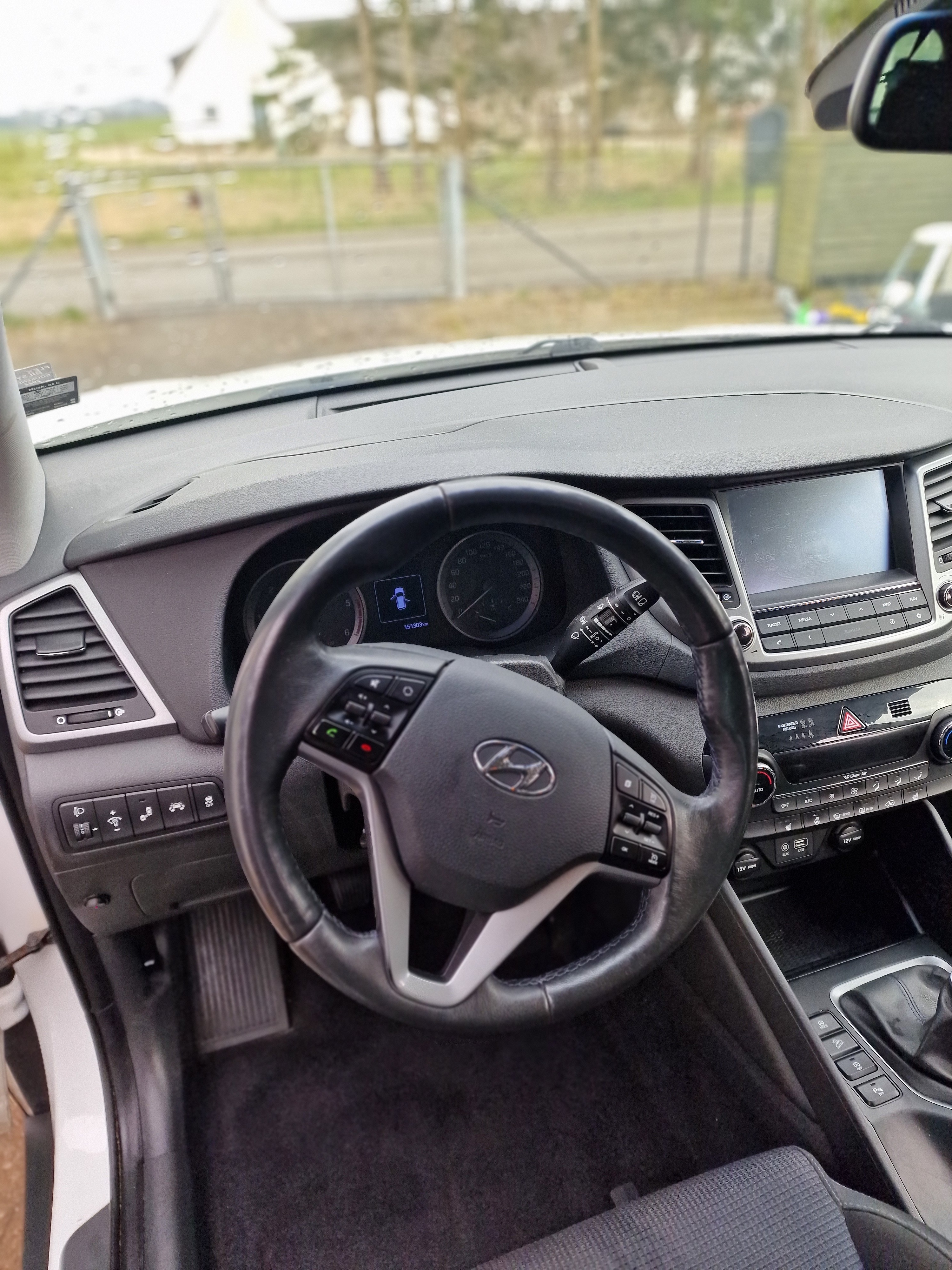 Hvid Hyundai Tucson fra 2017