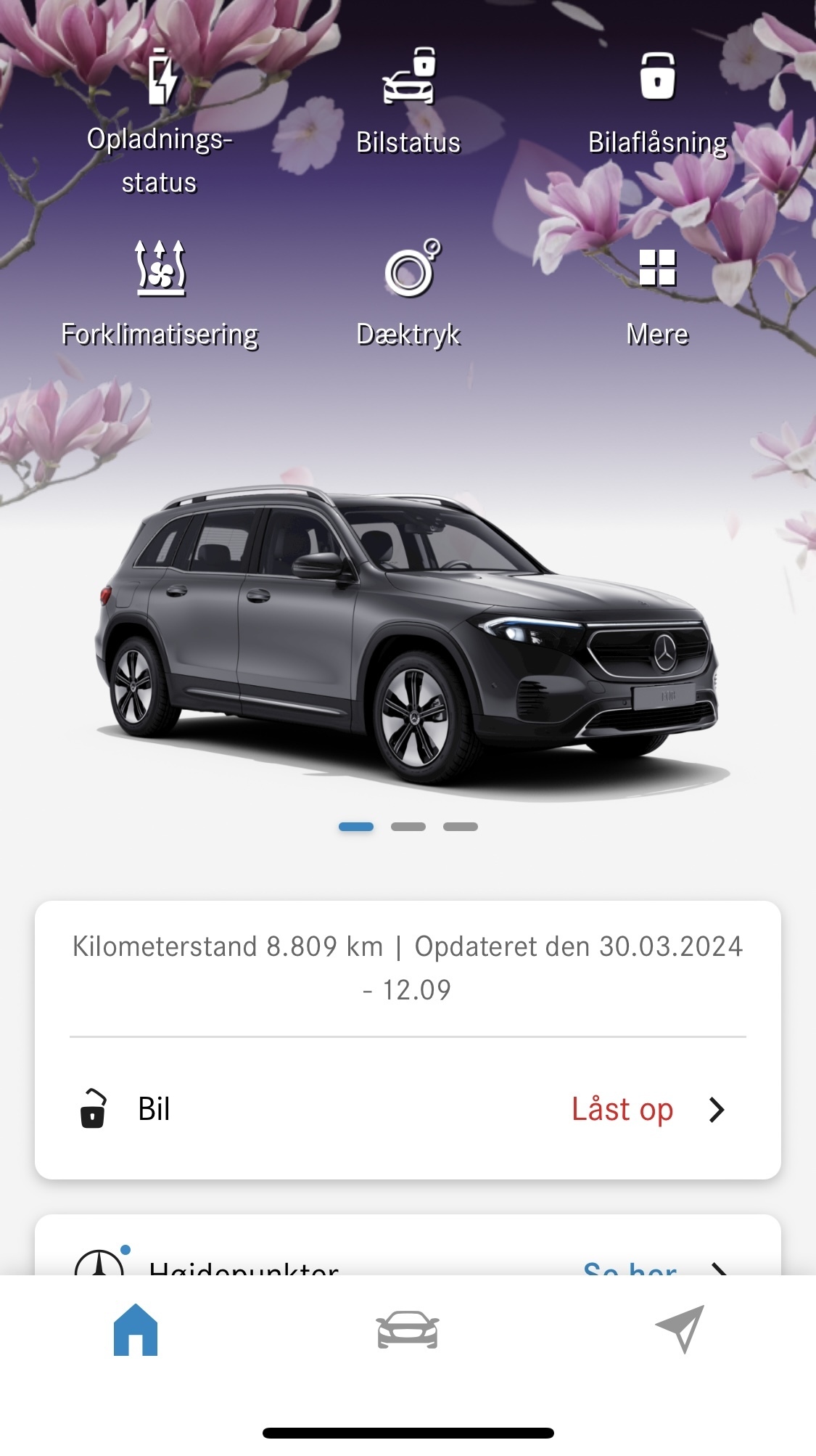 Grå Mercedes EQB 250 fra 2023