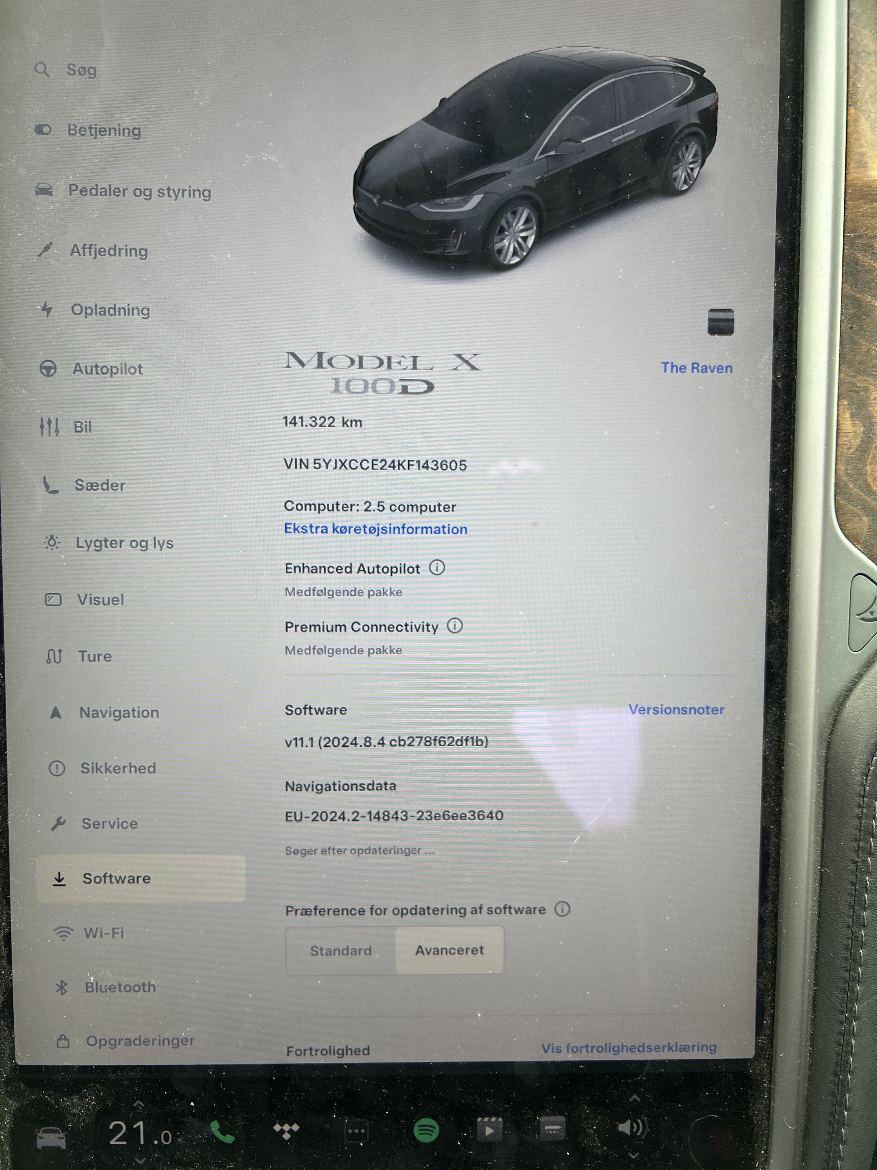 Sort Tesla Model X fra 2019