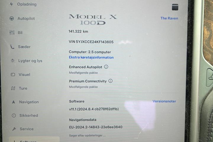 Sort Tesla Model X fra 2019