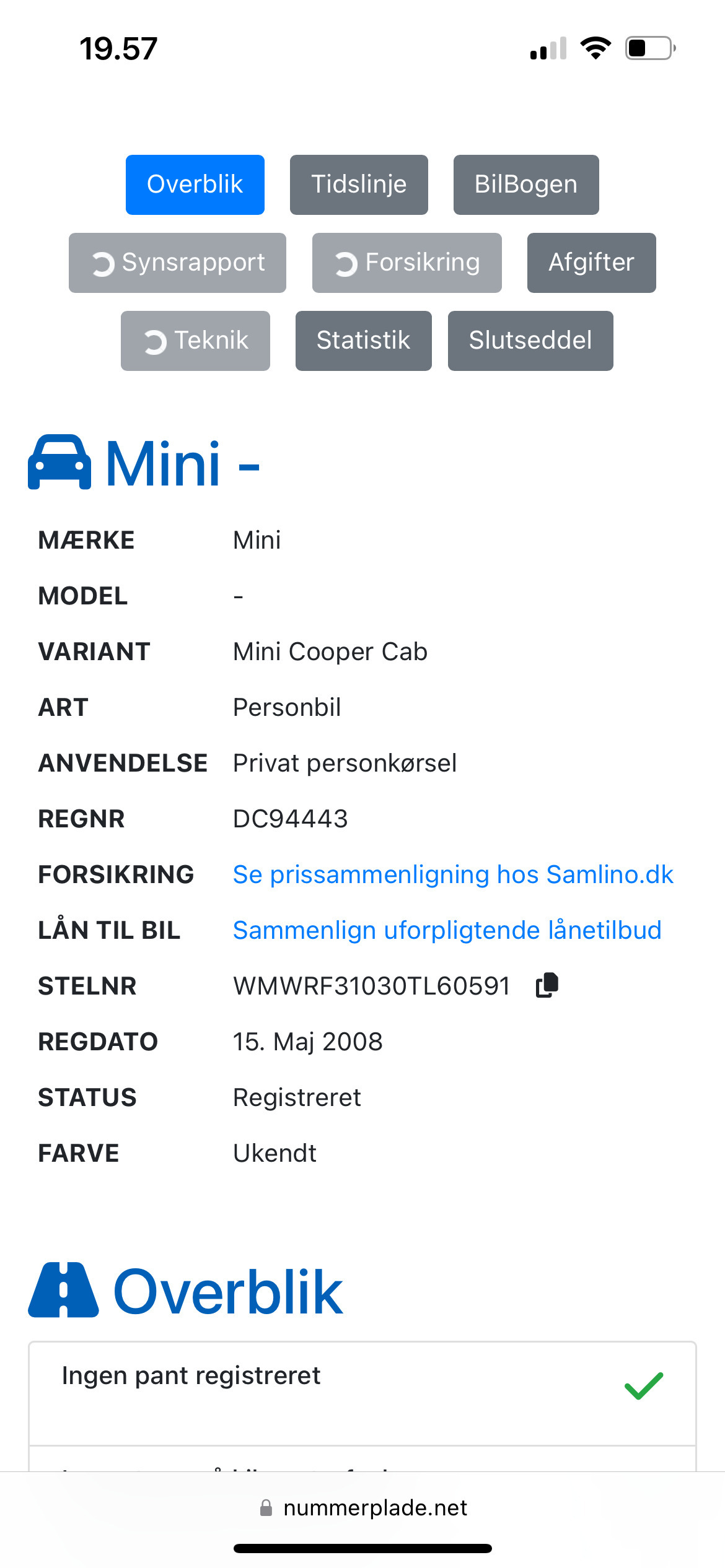 Mini Cooper Cabriolet 1,6 MINI COOPER CAB