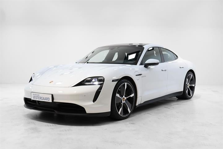 Hvid Porsche Taycan fra 2021