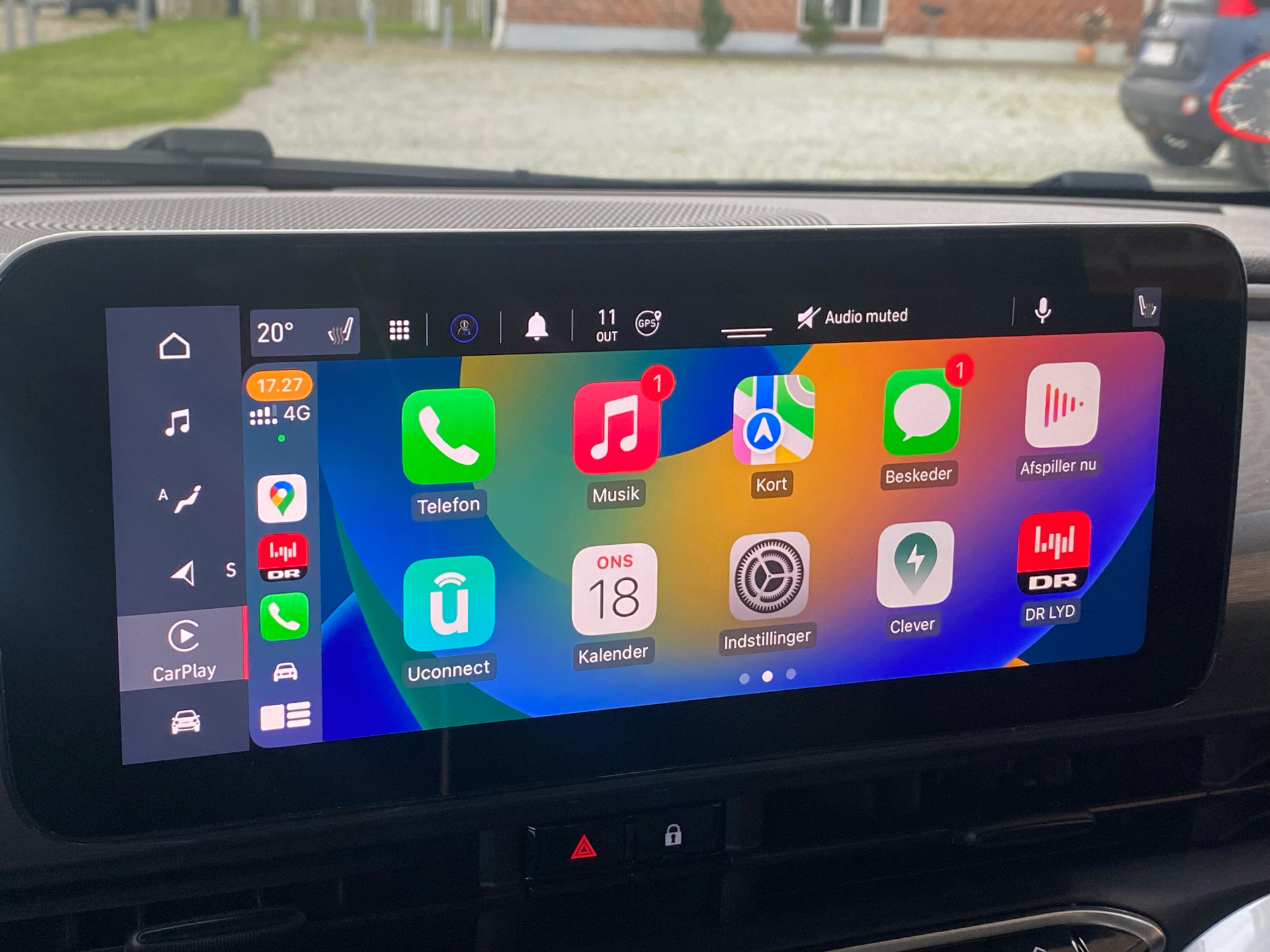 Grå Fiat 500e fra 2021