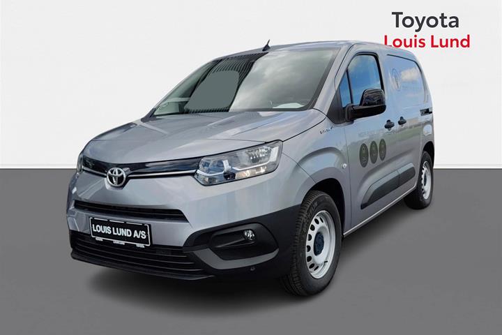 Grå Toyota Proace City Electric fra 2024 set udefra