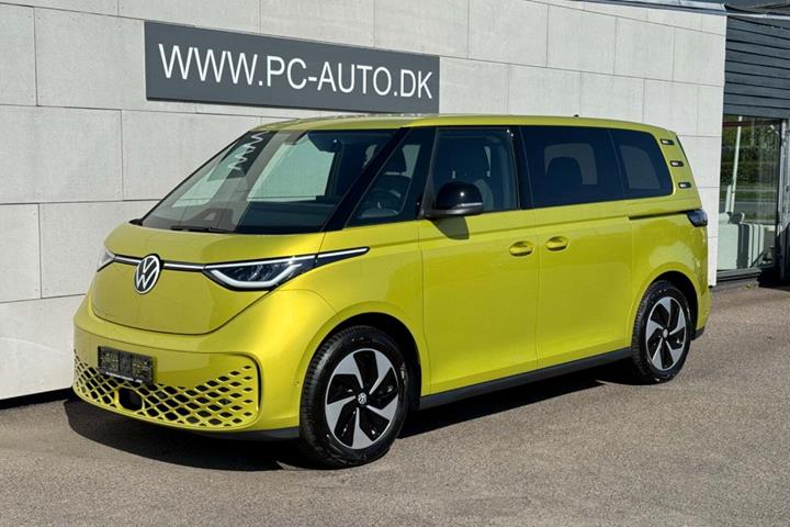 Gul VW ID.Buzz fra 2024 set udefra