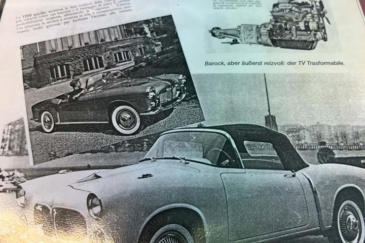 Hvid Fiat 1200 fra 1958 set udefra