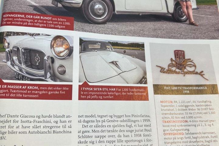 Hvid Fiat 1200 fra 1958 set udefra