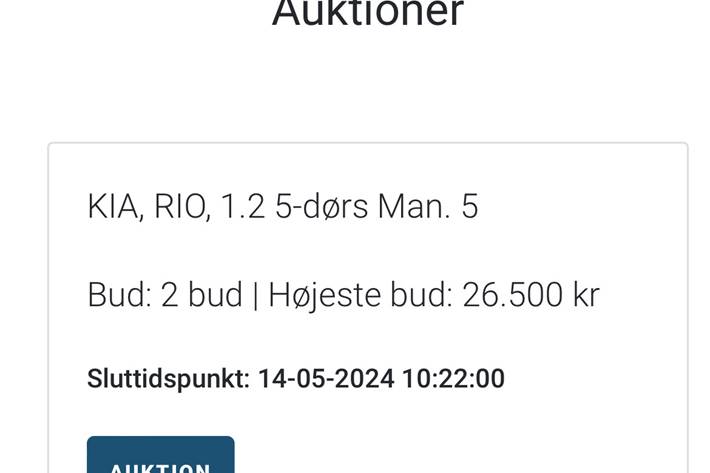 Hvid Kia Rio fra 2016