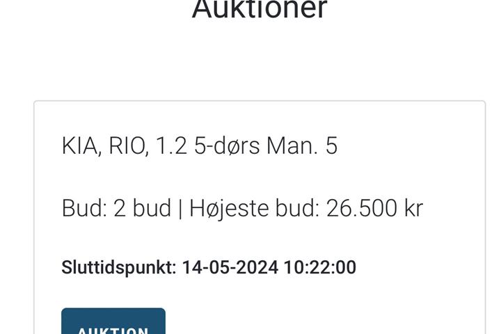 Hvid Kia Rio fra 2016
