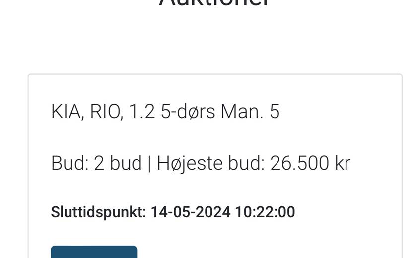 Kia Rio 1,2 5-dørs Man. 5