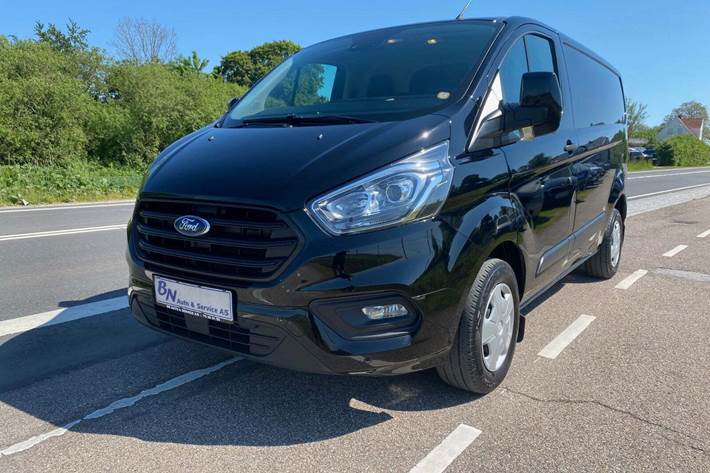 Sort Ford Transit Custom 290S fra 2018 set udefra