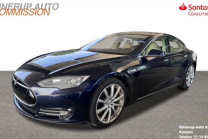 Blå Tesla Model S fra 2013