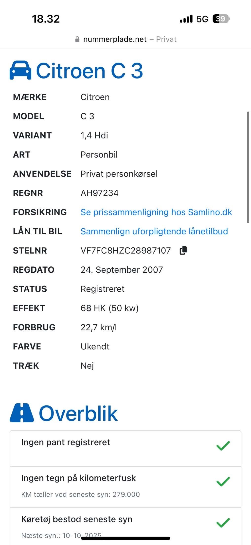 undefined Citroën C3 fra 2007