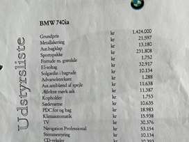 BMW 740 4,0 306 HK Benzin