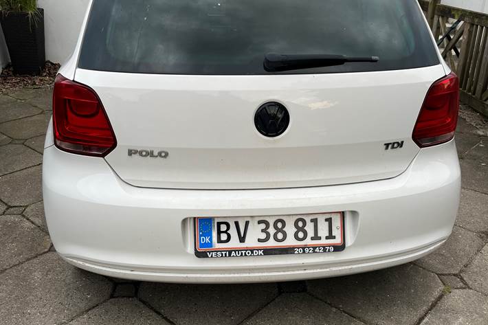 Hvid VW Polo fra 2010