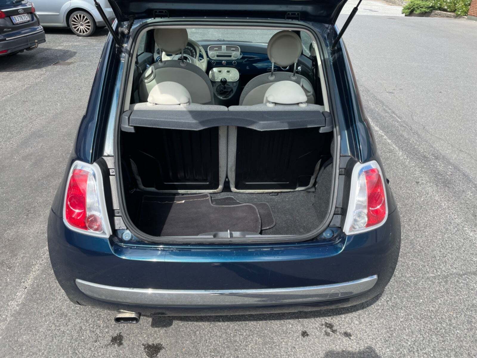 Grøn Fiat 500 fra 2013