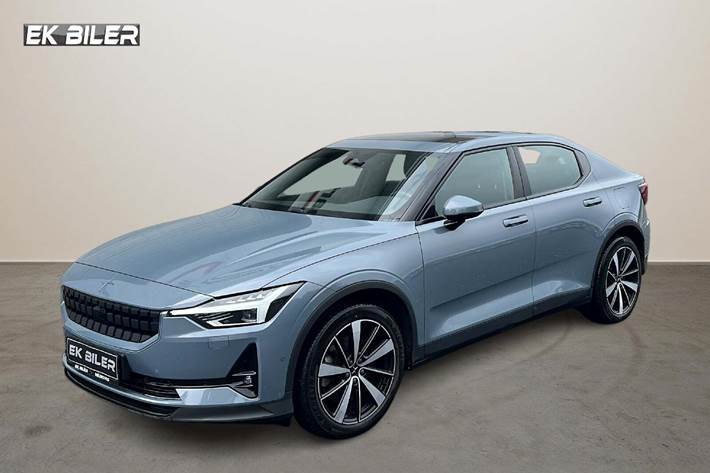 Grå Polestar 2 fra 2022 set udefra