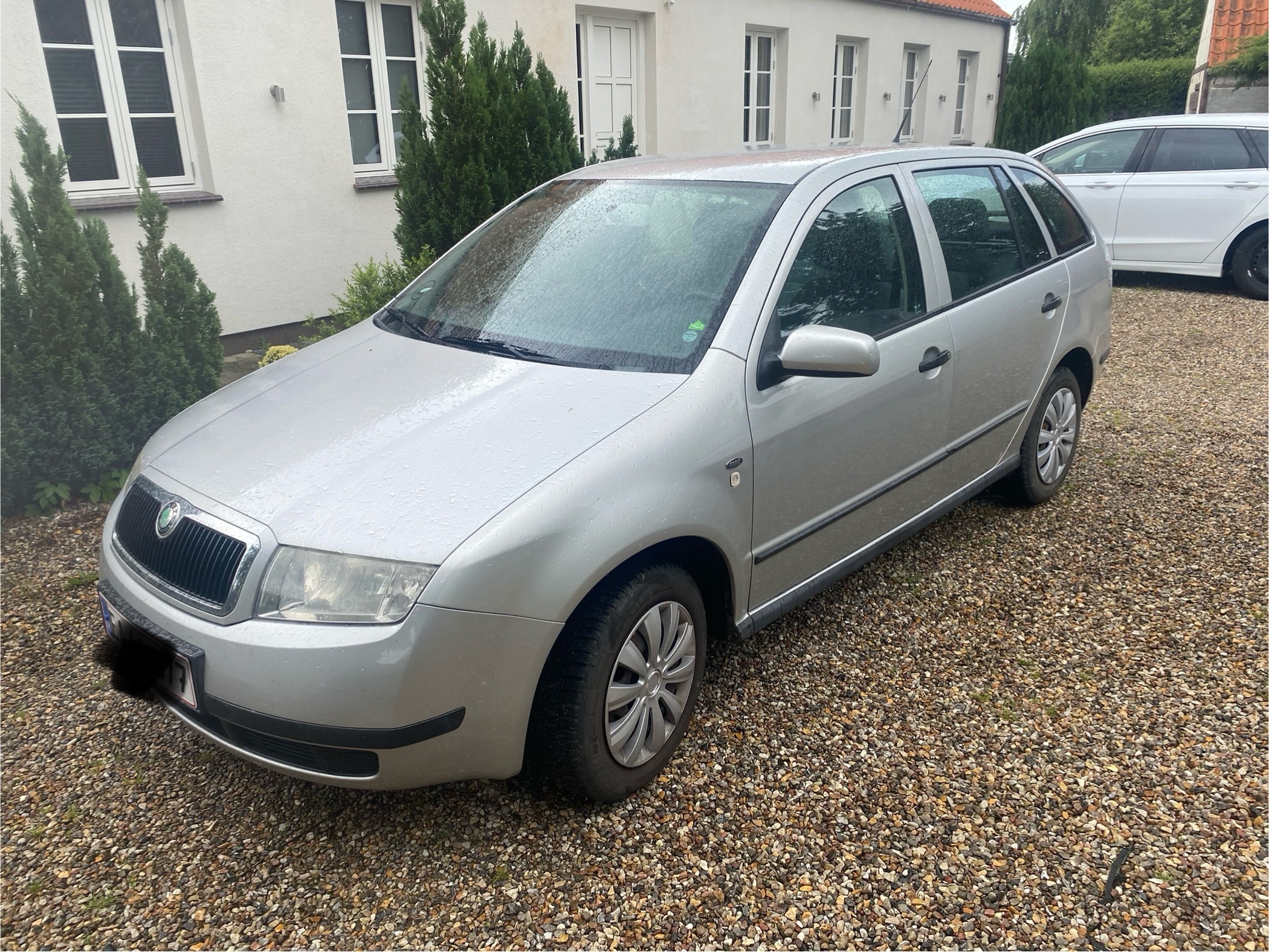 Grå Skoda Fabia fra 2002
