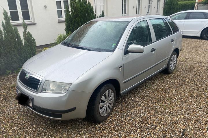 Grå Skoda Fabia fra 2002