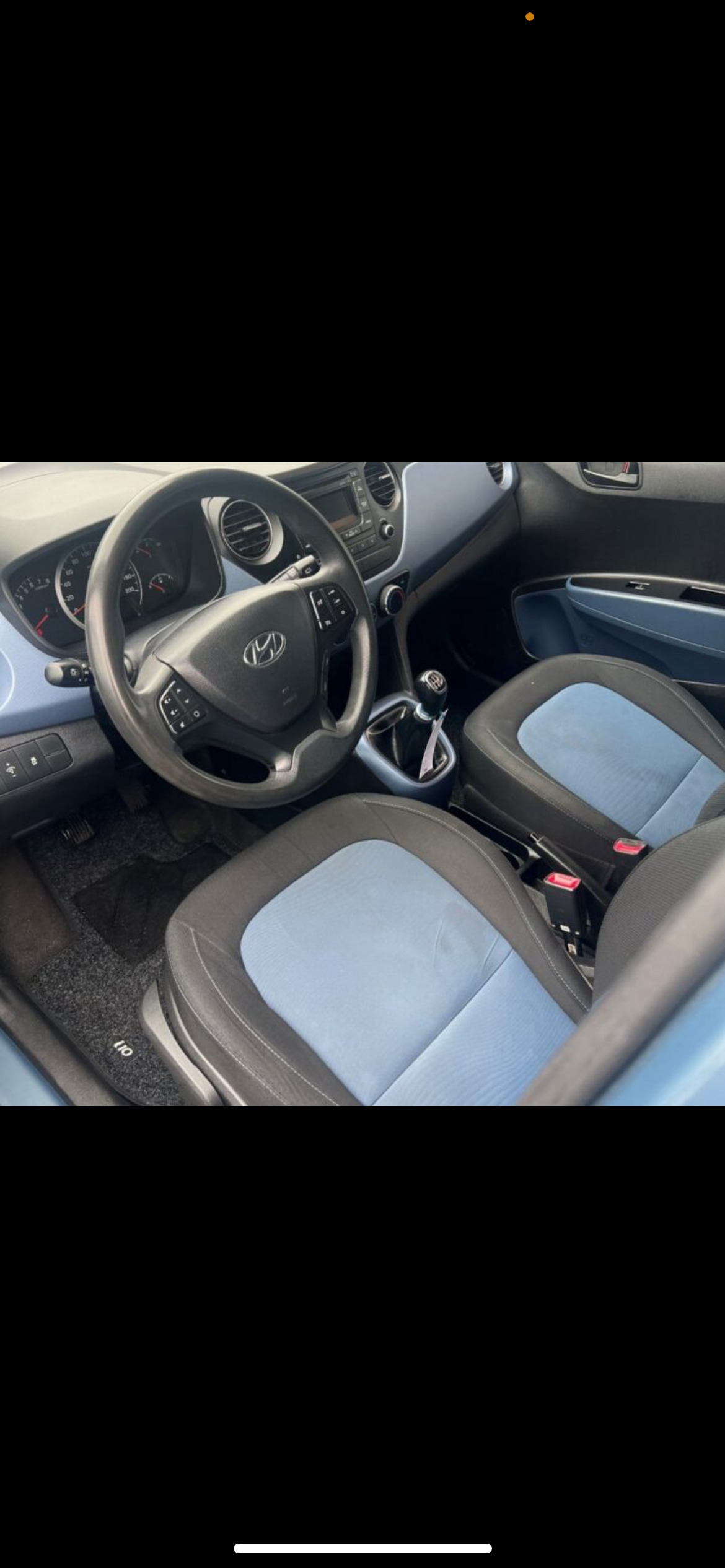 Blå Hyundai i10 fra 2015