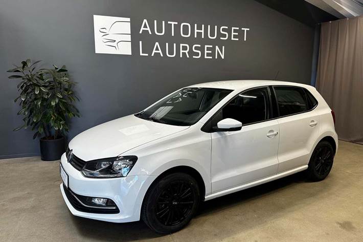 Gul VW Polo fra 2014