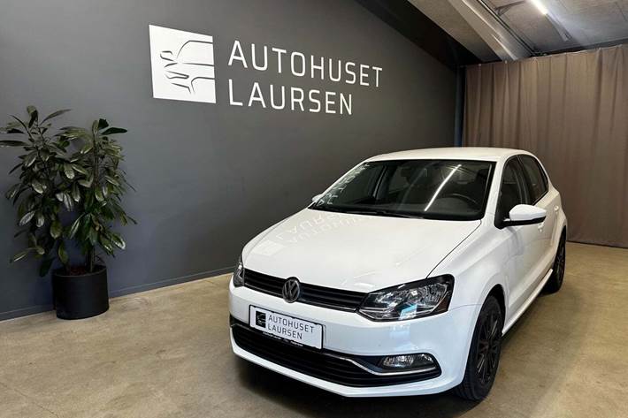 Gul VW Polo fra 2014