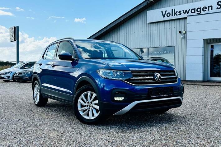 Blå VW T-Cross fra 2021