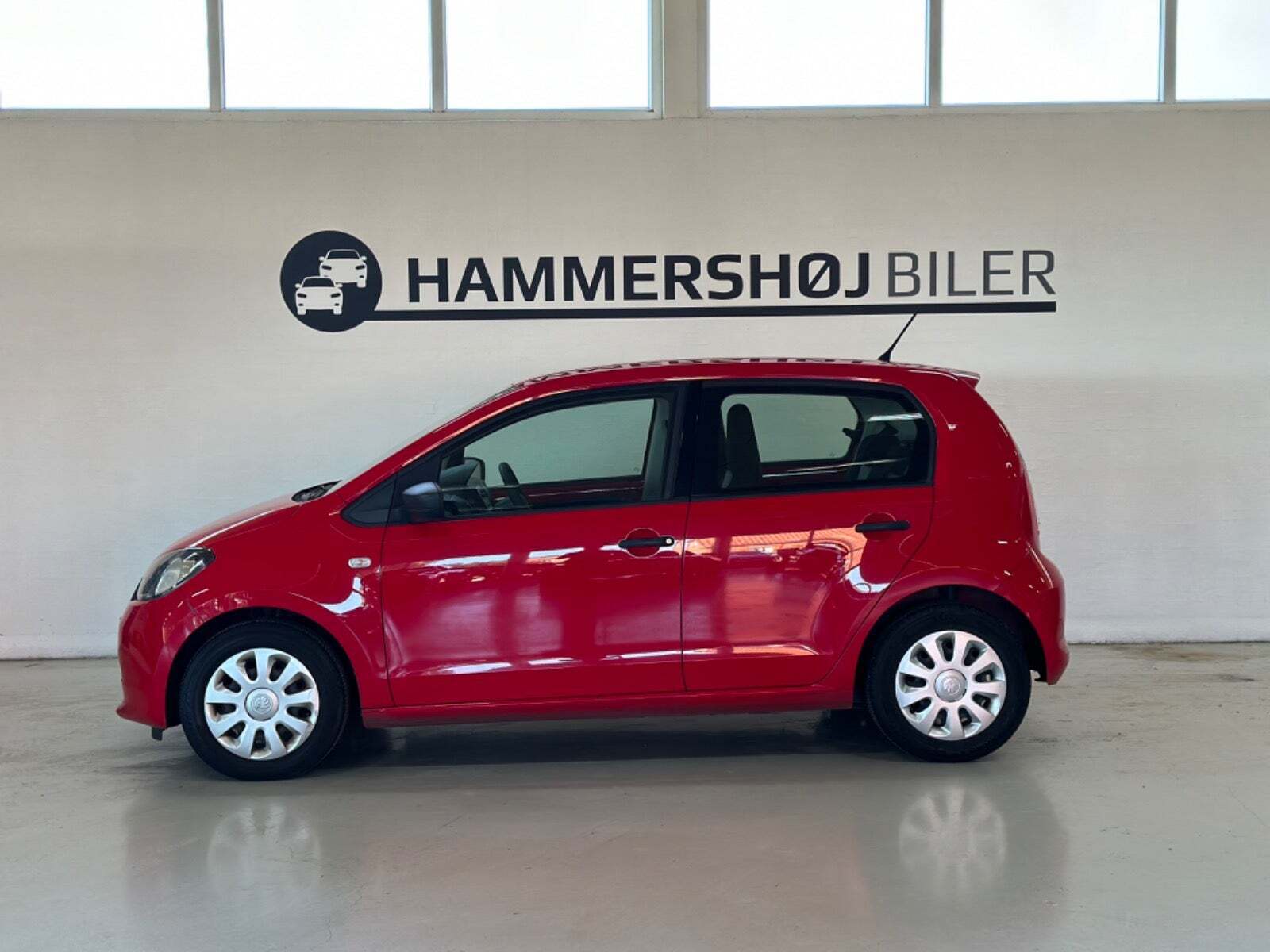 Rød Skoda Citigo fra 2015
