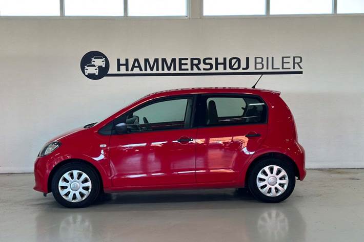 Rød Skoda Citigo fra 2015