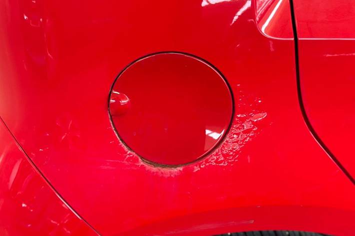 Rød Skoda Citigo fra 2015