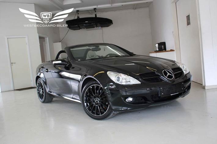 Sort Mercedes SLK200 fra 2007
