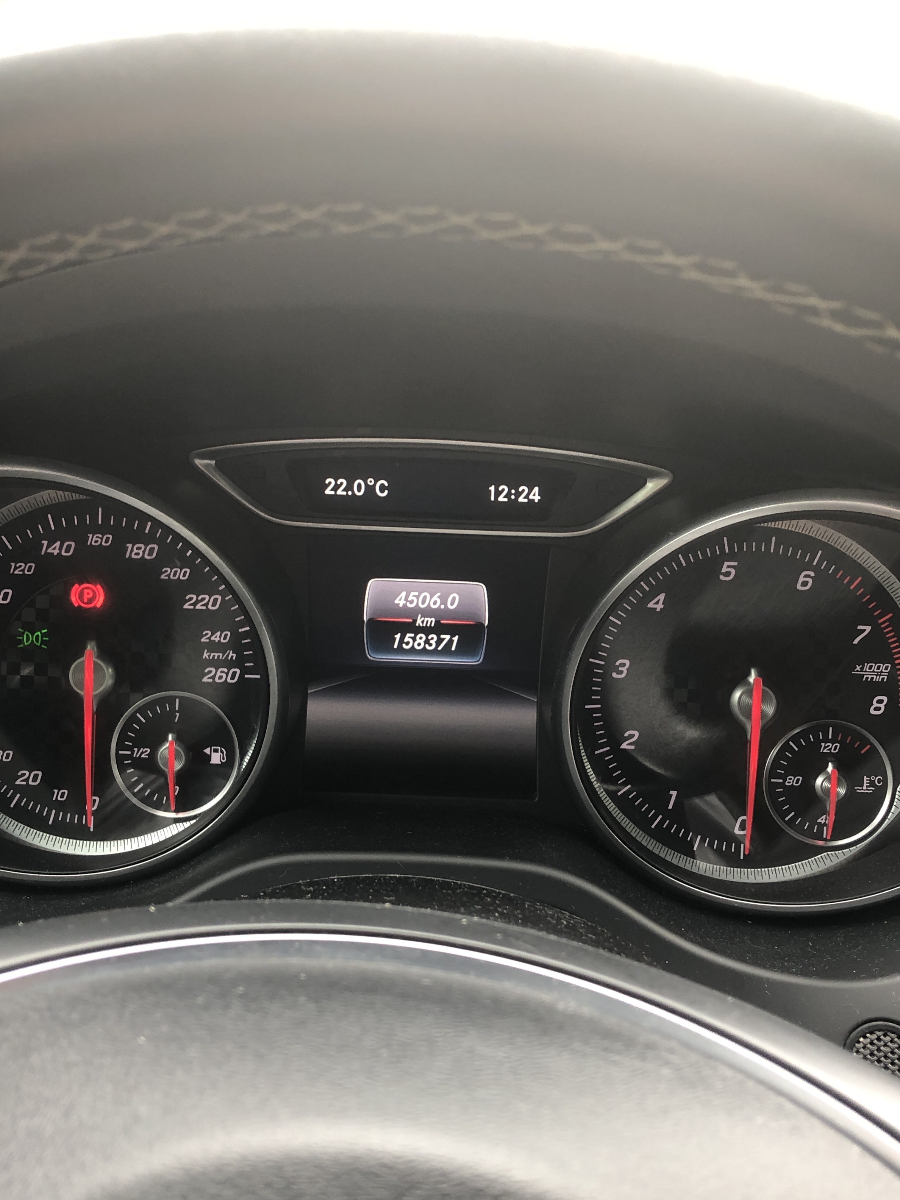 Sort Mercedes A-Klasse fra 2016