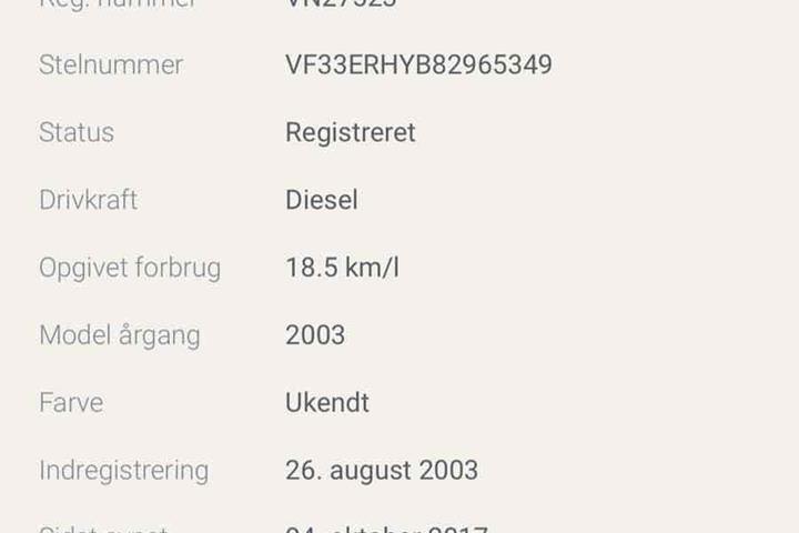 Rød Peugeot 307 fra 2003