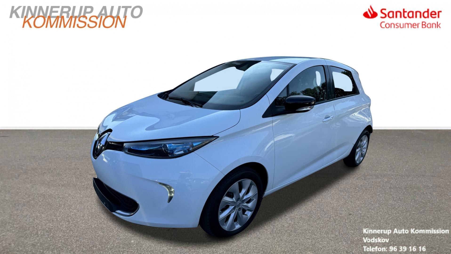 Hvid Renault Zoe fra 2016 set udefra