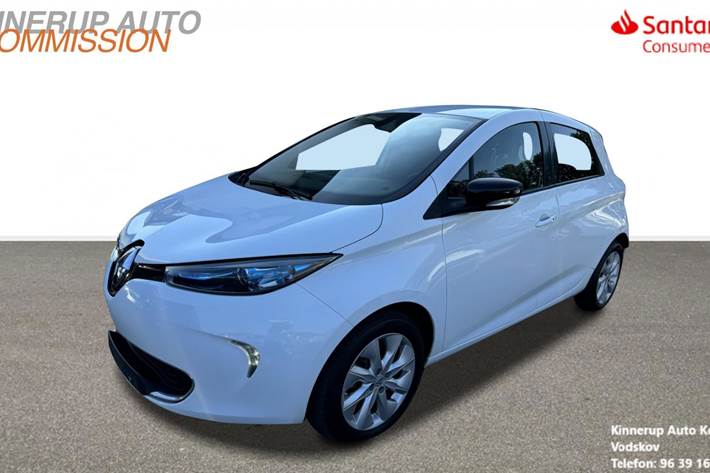 Hvid Renault Zoe fra 2016 set udefra