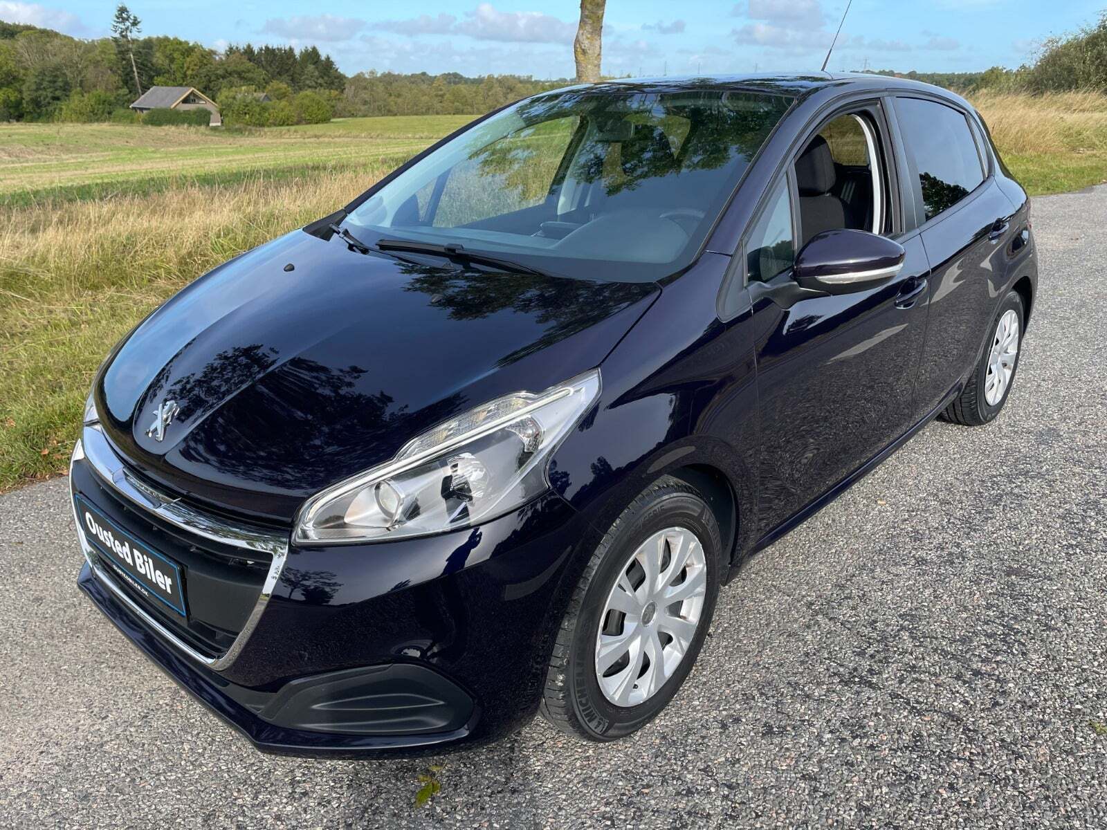 Blå Peugeot 208 fra 2017