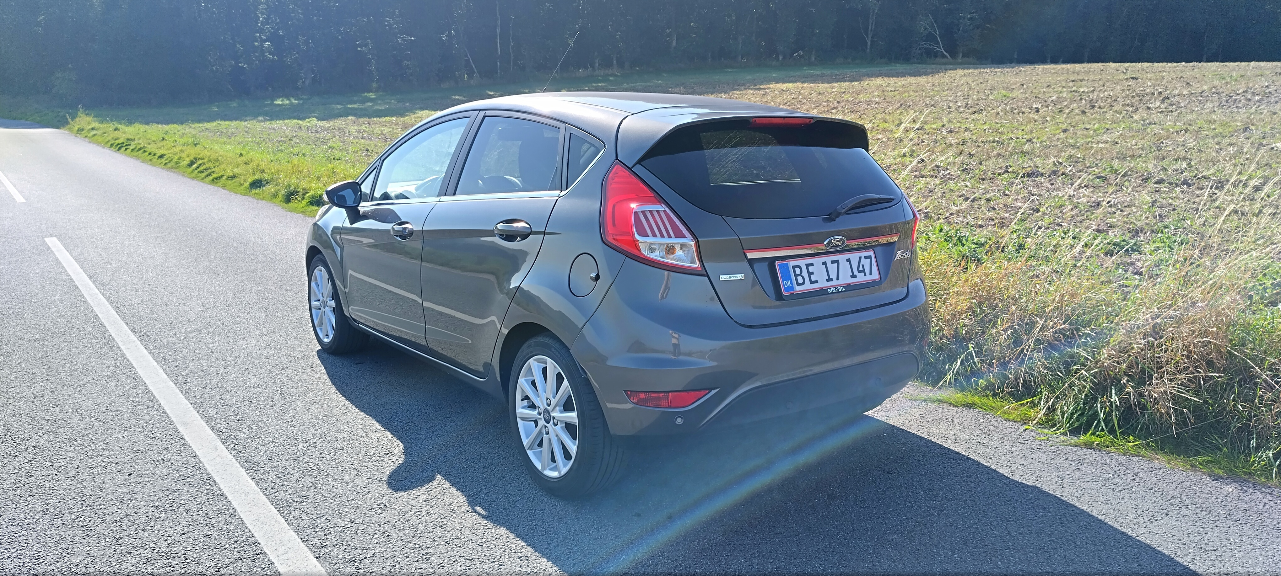 Grå Ford Fiesta fra 2016