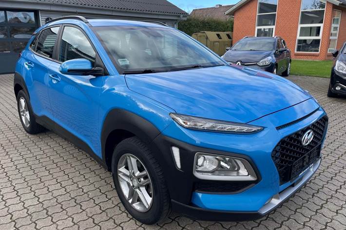 Blå Hyundai Kona fra 2020