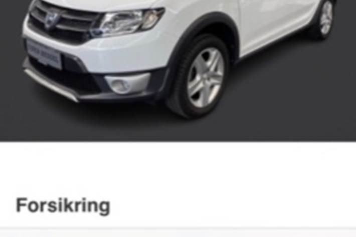 Hvid Dacia Sandero fra 2016