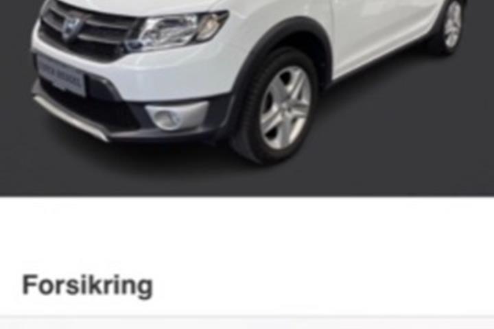 Hvid Dacia Sandero fra 2016