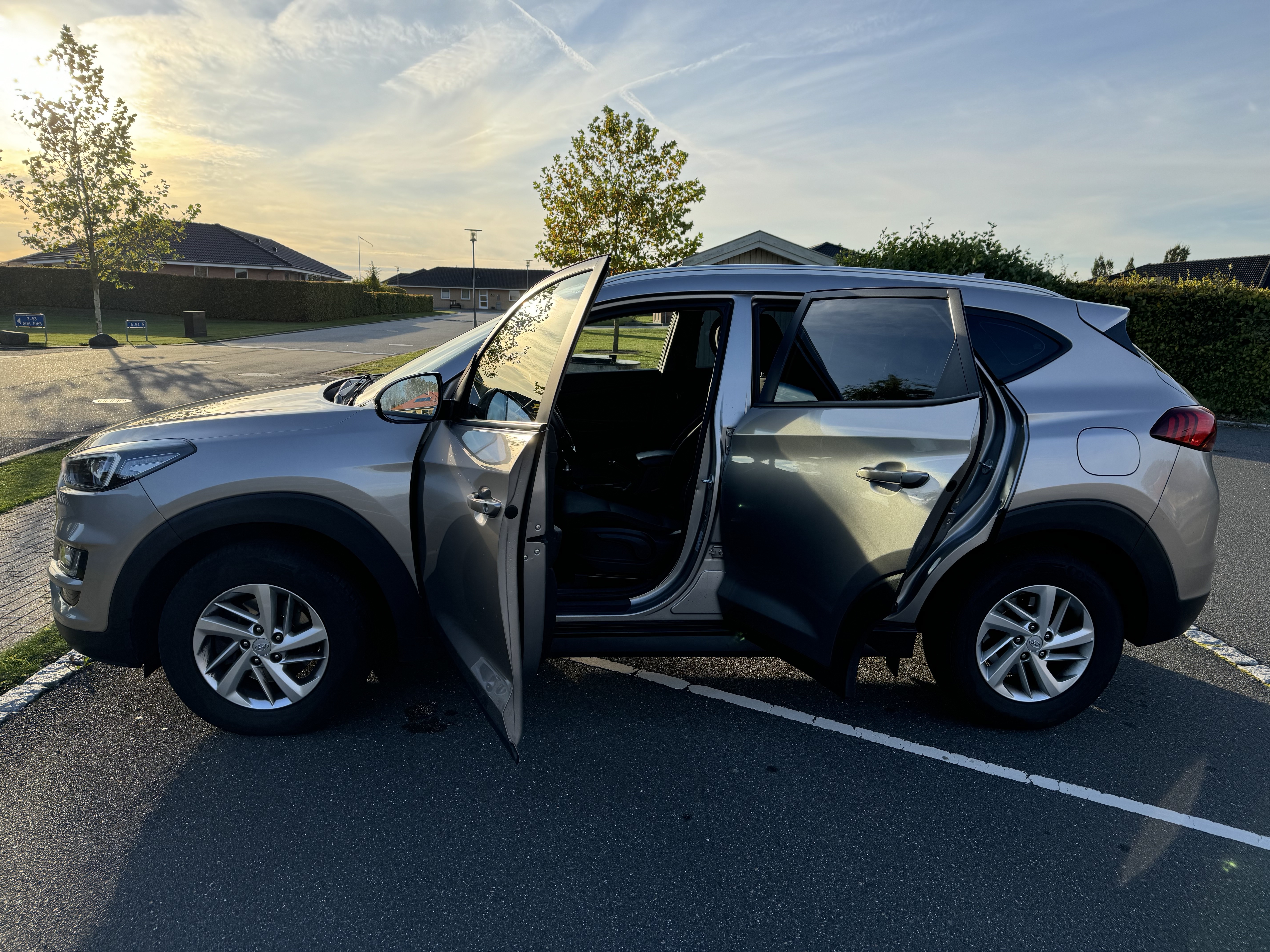 Sølv Hyundai Tucson fra 2019