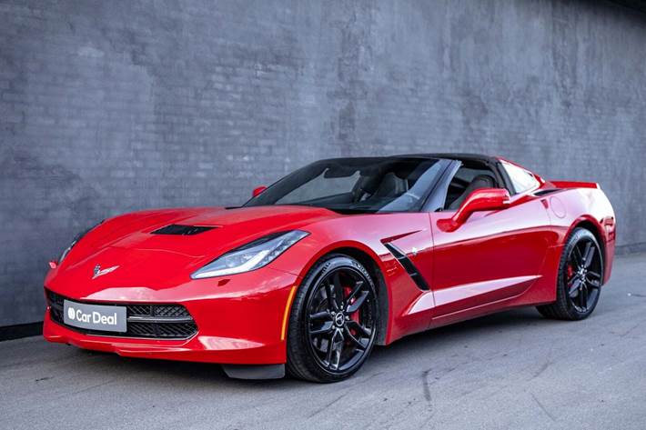 Rød Chevrolet Corvette fra 2014