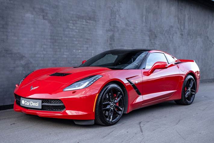 Rød Chevrolet Corvette fra 2014