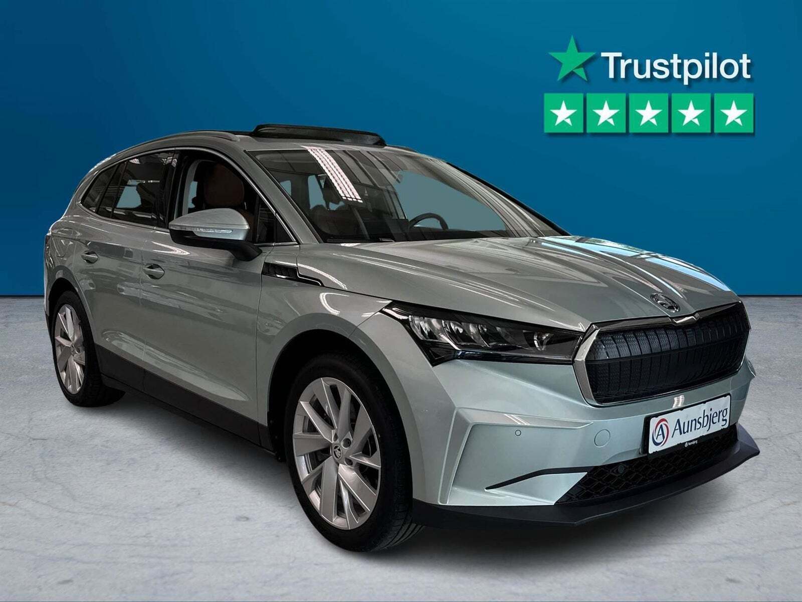 Blå Skoda Enyaq fra 2021