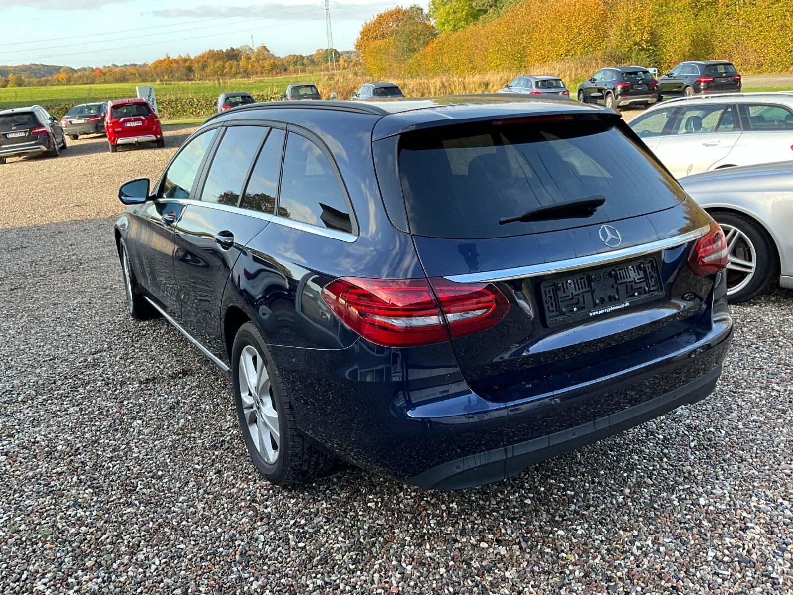 Blå Mercedes C220 d fra 2019