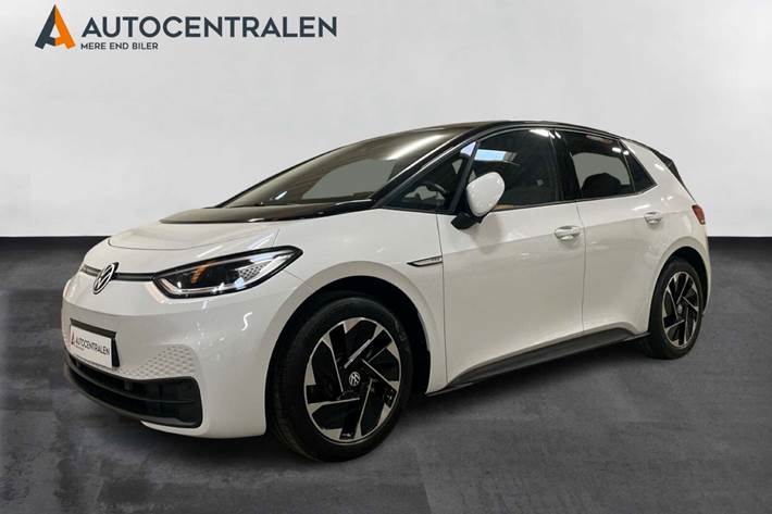 Hvid VW ID.3 fra 2021 set udefra